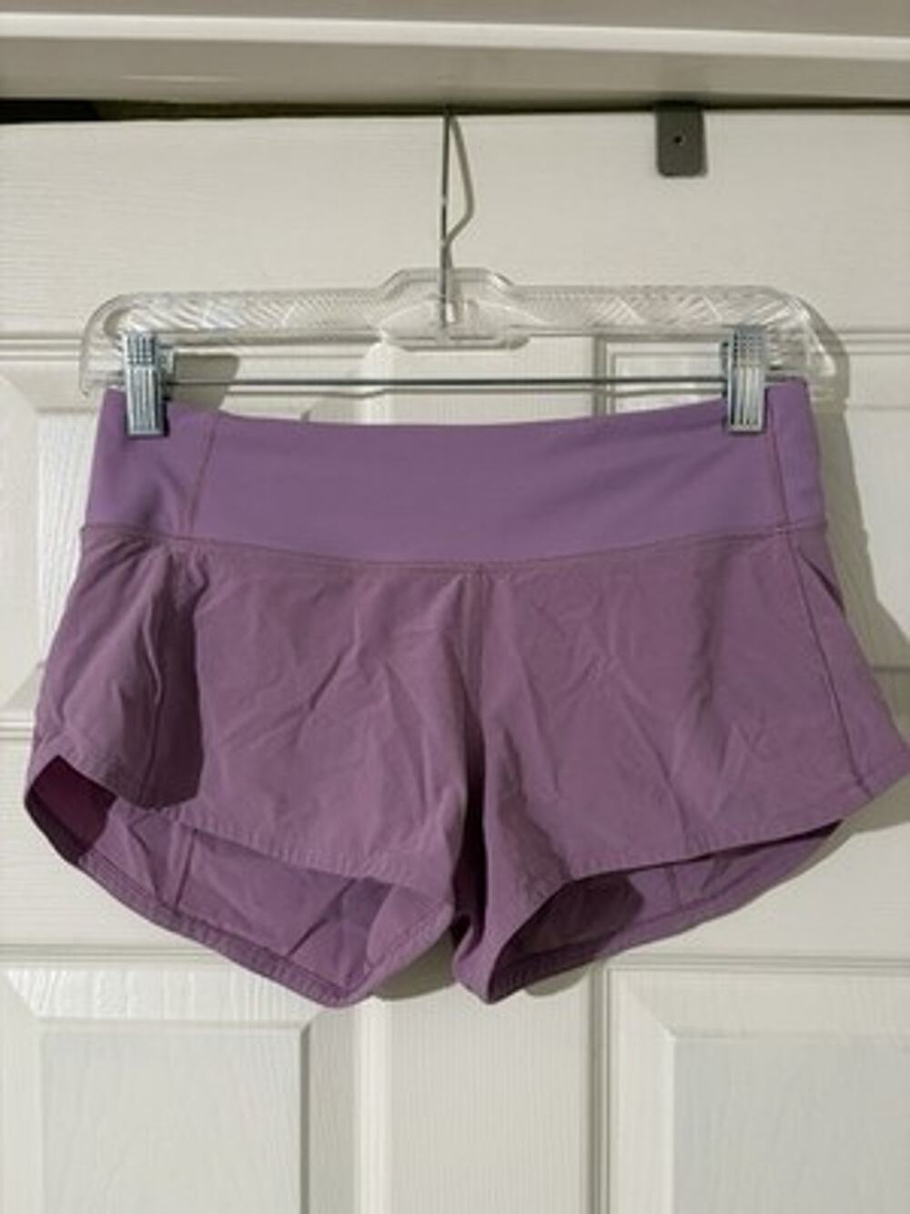 Lululemon Speed Up Shorts Womens Sz 2 Purple Lined 2.5" Running